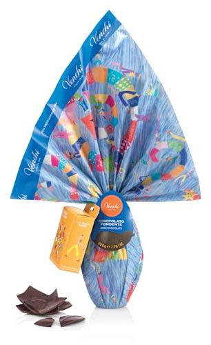 Venchi - Uovo di Cioccolato per Bambini, Blu, Fondente 60%, 220 Gr, Senza Glutine, con Sorpresa Gioco dell'Oca, Collezione Pasqua Venchi, Idea Regalo