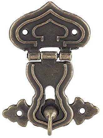 Confezione di 10 Retro Bronzo Jewelry Box Caso Hasp Serratura chiavistello per Scatola di Legno (Lunghezza 6.3 cm Larghezza 4.8)