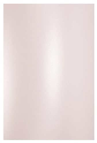 Netuno 20 x ljusrosa kartong pärlemor A4 210 x 297 mm 250 g Aster Metallic Candy Pink pärlemorfärgat papper pärlfärgad kartong för inbjudningar gratulationskort gör-det-själv dekoration födelsedag