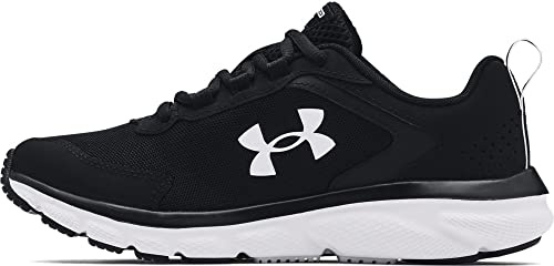 Under Armour Women's Charged Assert 9, Black/White, 9.5 US
