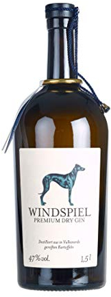 Windspiel Premium Dry Gin 47% vol. 1,5 Liter Magnumflasche – International ausgezeichneter London Dry Gin aus der deutschen Vulkaneifel