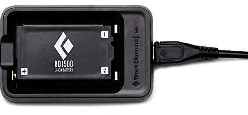 Black Diamond 1500 batteri och laddare – kraftfullt batteri och laddare för Dual-Fuel pannlampor