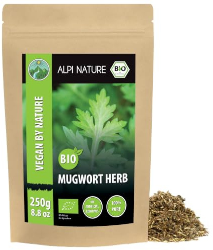 Alpi Nature Artemisa Orgánicа Infusión 250g, Te de Artemisa Hierba Seca y Cortada, Artemisia vulgaris
