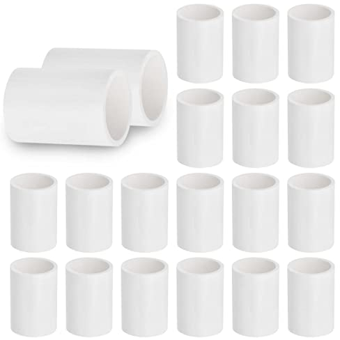 Bwintech 10 Pcs 32MM (1) Straight Slip Connector PVC-U Fitting Elbow Coupling Connector Garden Water Pipe Connection