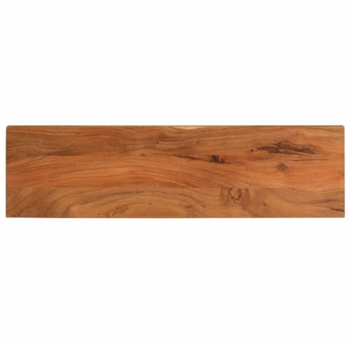 vidaXL Tischplatte, Holzplatte Rechteckig, Massivholzplatte für Bartisch Beistelltisch Esstisch, Ersatztischplatte, 110x30x2,5cm Massivholz Akazie