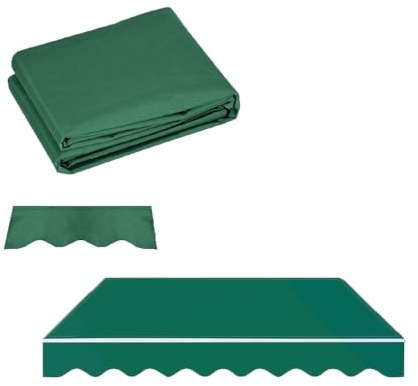 Toldo retráctil manual de tela de 12 x 8 pies y 15 x 10 pies, cubierta de repuesto para parasol para exteriores, lona para toldo de patio para restaurantes y hogares (verde, 2,5 x 1,5 m)