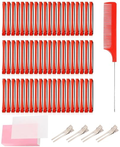 Benaewa 165 Pcs Perm Kit, Perm Rods with Papers for DIY Waves, Natural Hair Long Short