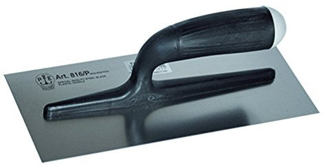 Frattone Liscio Base In Acciaio, Con Portamanico E Manico In Plastica Infrangibile.