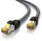 CSL - 7,5m CAT 7 Netzwerkkabel Gigabit Ethernet LAN Kabel - Baumwollmantel - 10000 Mbit s - Patchkabel - Cat.7 Rohkabel S FTP PIMF Schirmung mit RJ 45 Stecker - Switch Router Modem Access Point
