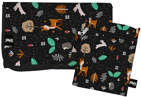 JollyEst® Baby Changing Mat Portable | Extra Large 70cm x 55cm | Travel Changing Mat | New Born Baby Essentials | Toddler Travel Essentials | Changing Table Topper