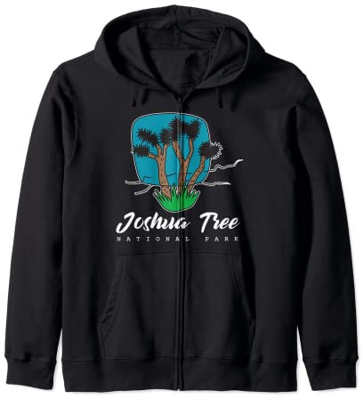 Joshua Tree Gifts Desert Palm Yucca Graphic Cactus Springs Zip Hoodie