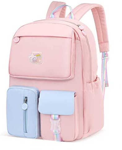 RTMYOR Kids School Bag for Pretty Girls Backpack for School | Water Resistant | Back Pocket| Backpacks for Elementary (PINK)