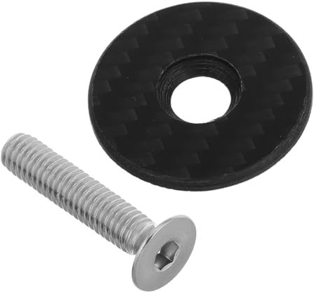 EXHUMKY 1 Satz Fahrradschaftabdeckung Fahrrad-fahrradteile Obere Abdeckung des Fahrradsteuersatzes Headset-Kappe Fahrrad Fahrradbolzen Fahrrad-kopfabdeckung Steuersatzschraube Kohlefaser