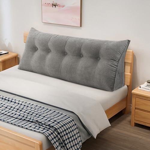 Cojín triangular de 160 cm para lectura, cojín de apoyo para cabecero, respaldo lumbar suave, cojín de posicionamiento para sofá y sofá cama, ideal para comodidad y relajación