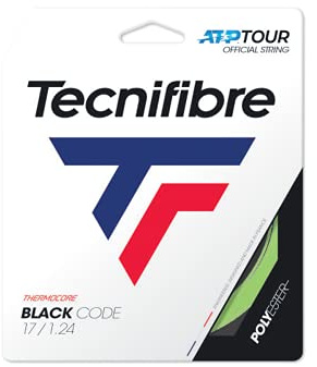 Tecnifibre Unisexe – Adulte Black Code 12 m Jeu de Cordes de Tennis Citron Vert 1.24