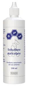 Ozo-Vet | Soluzione Auricolare 100 ml – Detergente Auricolare Cani e Gatti a Base di Ozono, Pulizia Orecchie Cane – Tratta efficacemente Otiti batteriche e Acari