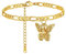 GOLDCHIC JEWELRY Twister Rope Gold Chain Anklet For Women Girls, 4mm Adjustable Beach Foot Bracelet