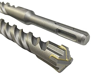 SDS Plus Cross Head Hammer Drill Bit - 4 Point X Head Cutter Carbide Double Twisted - Drilling Masonry, Concrete, Brick, Stone (14 x 160mm)