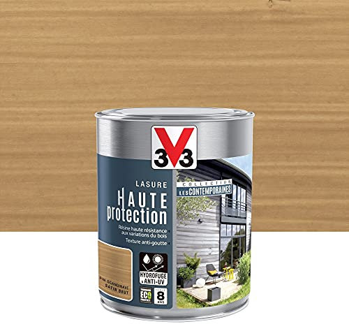 V33 Lasure HP Les contemporaines 8 Ans pin scandinave satiné 1 l