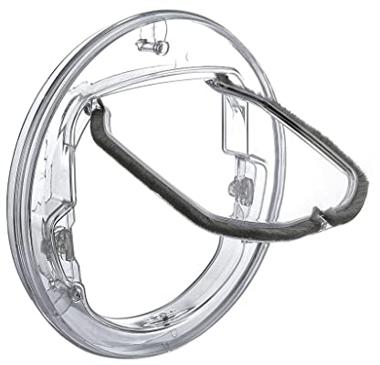 Katzenklappe für Katzen und Hunde, große Katzenklappe, Tür für Fenster, Schiebetüren aus Glas mit 4 Verriegelungsmöglichkeiten (transparent)