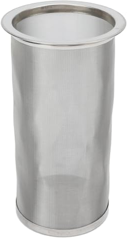 Filtro de café de preparación en frío para tarro de albañil, filtro de colador de infusor de té de café de acero inoxidable Filtro cilíndrico de malla de boca ancha reutilizable (8 * 15cm)