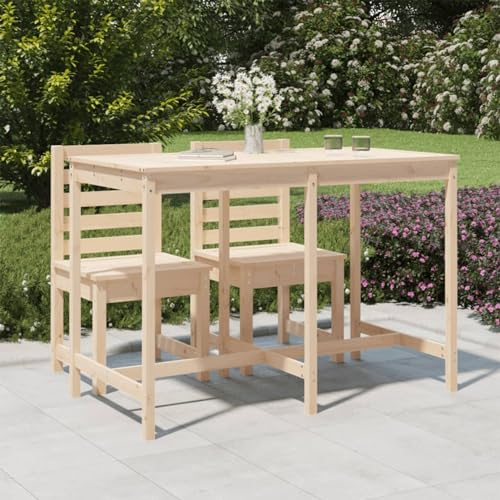 CIADAZ Gartentisch, Buffettisch, Garten Esstisch, Multifunktionstisch, Terrassentisch, Picknicktisch, Spieltisch, Flohmarkttisch, 159,5x82,5x110 cm Massivholz Kiefer
