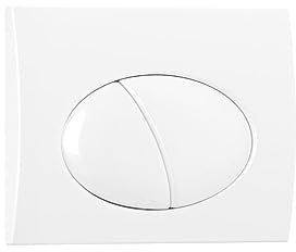 Vente-unique - Plaque de commande pour WC avec double touche - Blanche - CERASUS