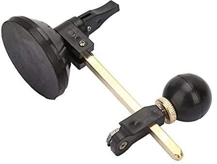 Cortador de Vidrio Circular, Herramienta de Corte Ajustable con 6 Ruedas para Vidrio Plano y Curvo, Mango Ergonómico y Ventosa de Succión Fuerte, Ideal para Reparaciones en Hogar y Taller