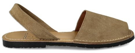 PAYMA - Menorquinas Avarcas per Donna. Menorcan Scarpe. Sandali Espadrilla Estivi. Articolo di Pelle della Spagna. Tallone Aperto. Colore: Sabbia, Taglia: EU 40