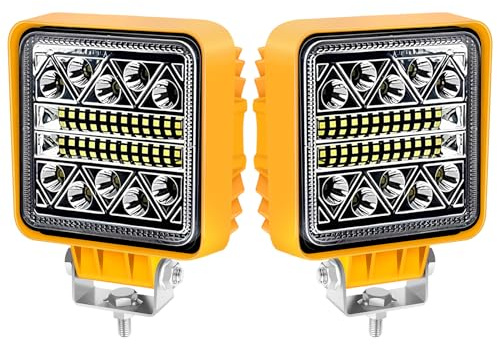 antom phare de travail led 2Pcs -12/24/36V led phare 6000K 3500LM étanche IP68 pour pelleteuses, tracteurs, tracteurs, chariots élévateurs, ATV, camions, offroad