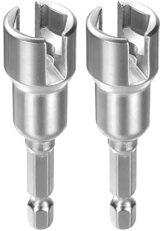 QUARKZMAN 2pz H12 Chiave a Farfalla 12mm Metrico Presa a 6 Punti 1/4 Gambo Esgonale Potenza Slot Profondo Chiave Trapano Bit Acciaio CR-V Impatto Strumento per Dadi Bullone Vite Occhi