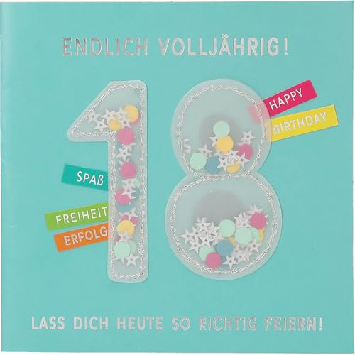 Depesche 13593.01 Tarjeta plegable Paper Love para cumpleaños, con texto a juego y diseños coloridos, sin texto interior, tarjeta plegable con sobre