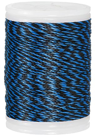 QUARKZMAN Hilo para Cuerda De Arco Recurvo 120 Yardas / 110 m Nylon para Atar Cuerda De Arco Compuesto Punto De Mira Y Nock (Azul/Negro)