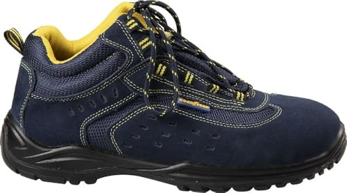 Goodyear Zapatos de Seguridad Altos S1P de Gamuza Azul sin Metal, Talla 40
