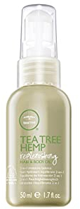 Tea Tree Hemp Replenishing Hair & Body Oil – hårolja med hampa extrakt, 2-i-1 hårvård och kroppsolja, för alla hår- och hudtyper, 50 ml