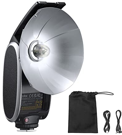 Godox Lux Senior Retro-Kamerablitz GN14 Farbtemperatur 6000 K Automatische und manuelle Blitzmodi 1/1-1/64 Blitzleistung 28 mm Brennweite für Canon Nikon Sony Fujifilm Olympus Blitzschuhkameras