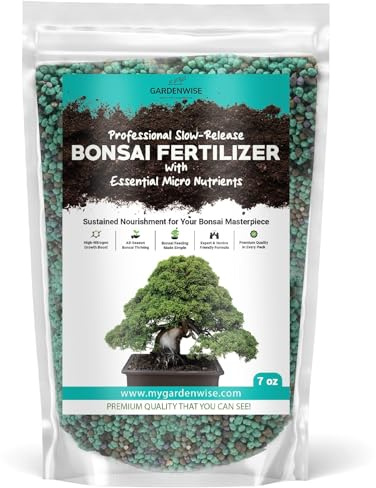 GARDENWISE Slow-Release Bonsai Fertilizer with Essential Micronutrients - Professional Grade Bonsai Tree Fertilizer Pellets | Perfect Food for Indoor & Outdoor Bonsai Trees (8 OZ)