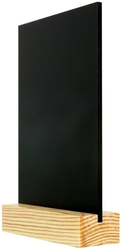 Kreidetafel KIRSA Tisch Aufsteller mit Holzfuss (A5)