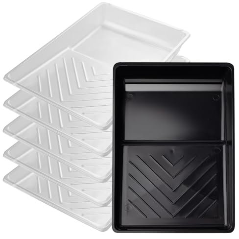 Mister Rui Lot de 6 bacs à peinture 32 x 22 cm pour peinture murale, accessoires de peinture, plastique