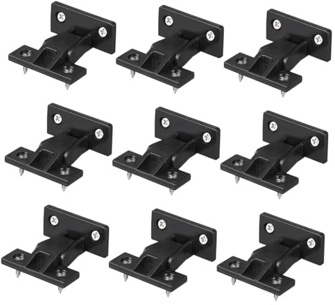 TIDTALEO 10pcs Small Push-on Quick Fitting Cabinet Panel Clamps Adjustable One-Way Furniture Connectors for Wardrobe and Floating Shelf Hardware