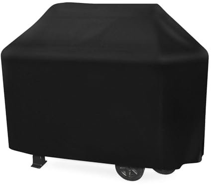 BBQ Cover Wasserdicht 132x66x109cm - Heavy Duty 420D Outdoor Grillabdeckungen mit Klettverschluss & Aufbewahrungstasche, Winddicht, UV-beständig, Reißfeste Grillabdeckung für Gasgrills