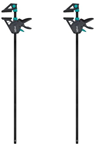 wolfcraft 2 Sargentos monomanual PRO MAX - 8668060 - El sargento de gran fuerza para las máximas exigencias profesionales - ancho de sujeción 915mm