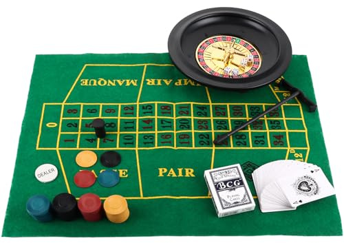 ASelected Roulette Wheel Set, Casino Game Set Includes Five Different Game Types, Shotgun Roulette for Parties, Holidays, Casino Night Game