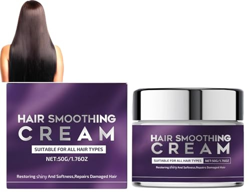 Haarglättungscreme, Protein-Haarcreme, für glattes, geschmeidiges Haar und gegen Frizz, verleiht Glanz und macht das Haar leichter kämmbar