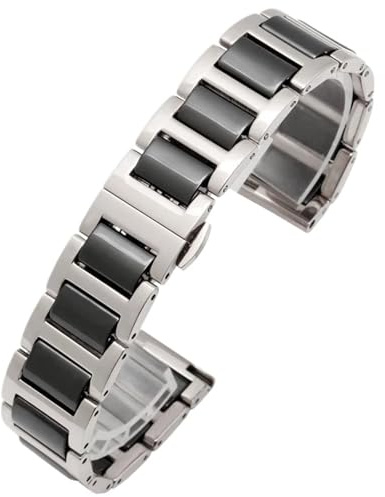 Keramiskt klockband 18 mm 20 mm 22 mm Universal Snabbkoppling Armband Rostfritt stål Vikbart spänne Armband