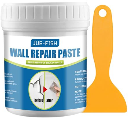 Wall Repair Cream, 100 g Wall Mending Agent, Walls Filler, and Waterproof Restorer, Nail Holes, Peeling, graffitis, Stains, Scra Repair Tool