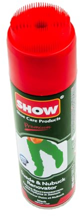 SHOW 250ml Suede Renovator Spray, 1 unit for suede & nubuck shoes and boots (Dark Green)