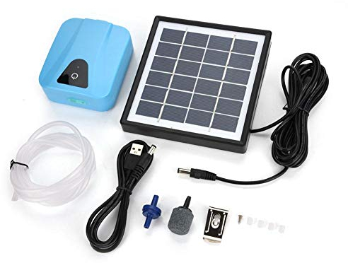 Solar Teichbelüfter, Luftpumpe Sauerstoffpumpe Solarmodul Gartenteich Belüftung Solarbetriebene Teich Luftpumpe Solar Water Air Pump Aquarium Oxygenator für Garten Teich Aquarium