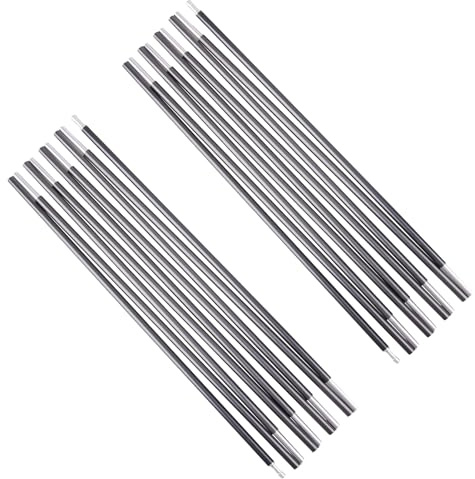 Azarxis Aluminum Rod Tent Pole Replacement Camping Accessories, Multifunction Lightweight Tent Poles Repair Kit, 7001 Series Aircraft-Grade Aluminum - 2 Poles (12.2ft (370cm))