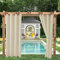ele ELEOPTION Outdoor Vorhang Wetterfest, Outdoor Vorhänge mit Ösen Blickdicht Vorhang Sichtschutz und Sonnenschutz, Outdoor Gardinen für Terrasse Balkon Garten Hof(1 Stücke/ 132 X 213cm)